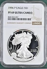 1996 P Proof American Silver Eagle NGC PF69 Brown Label - A796