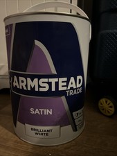 Armstead Trade Satin Finish Paint Brilliant White 5 Litres