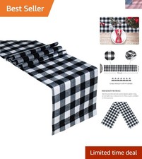 Stylish Cotton Plaid Table Runner, 14x72 Inch - Perfect for Any Festive Occasion