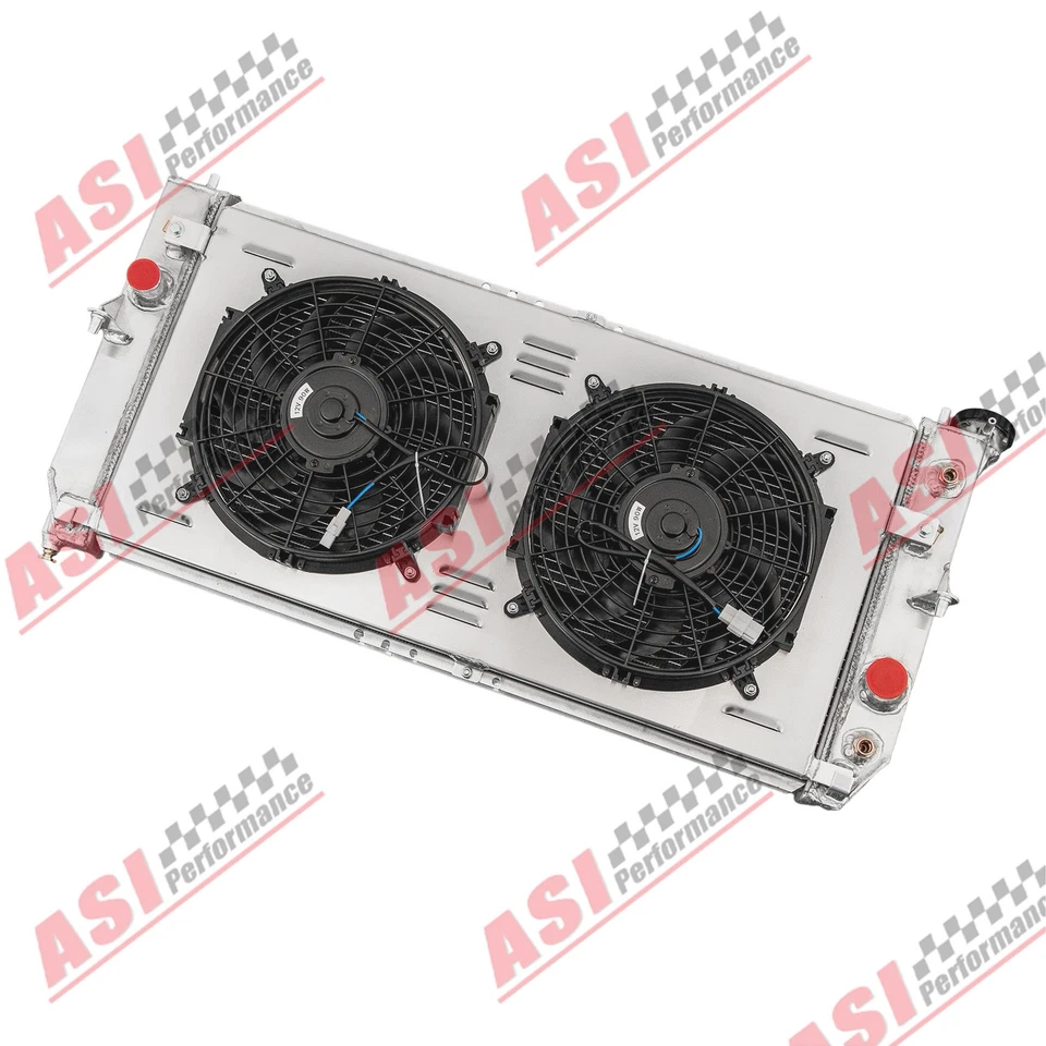 3 Row Aluminum Radiator+Shroud Fan Fit 00~05 Pontiac Bonneville Buick LeSabre Foto 4 de 4
