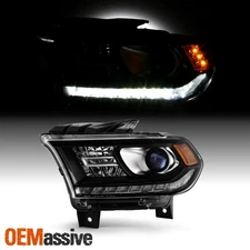 For 2016-2020 Dodge Durango Halogen Black Projector Headlight Driver w/ LED DRL