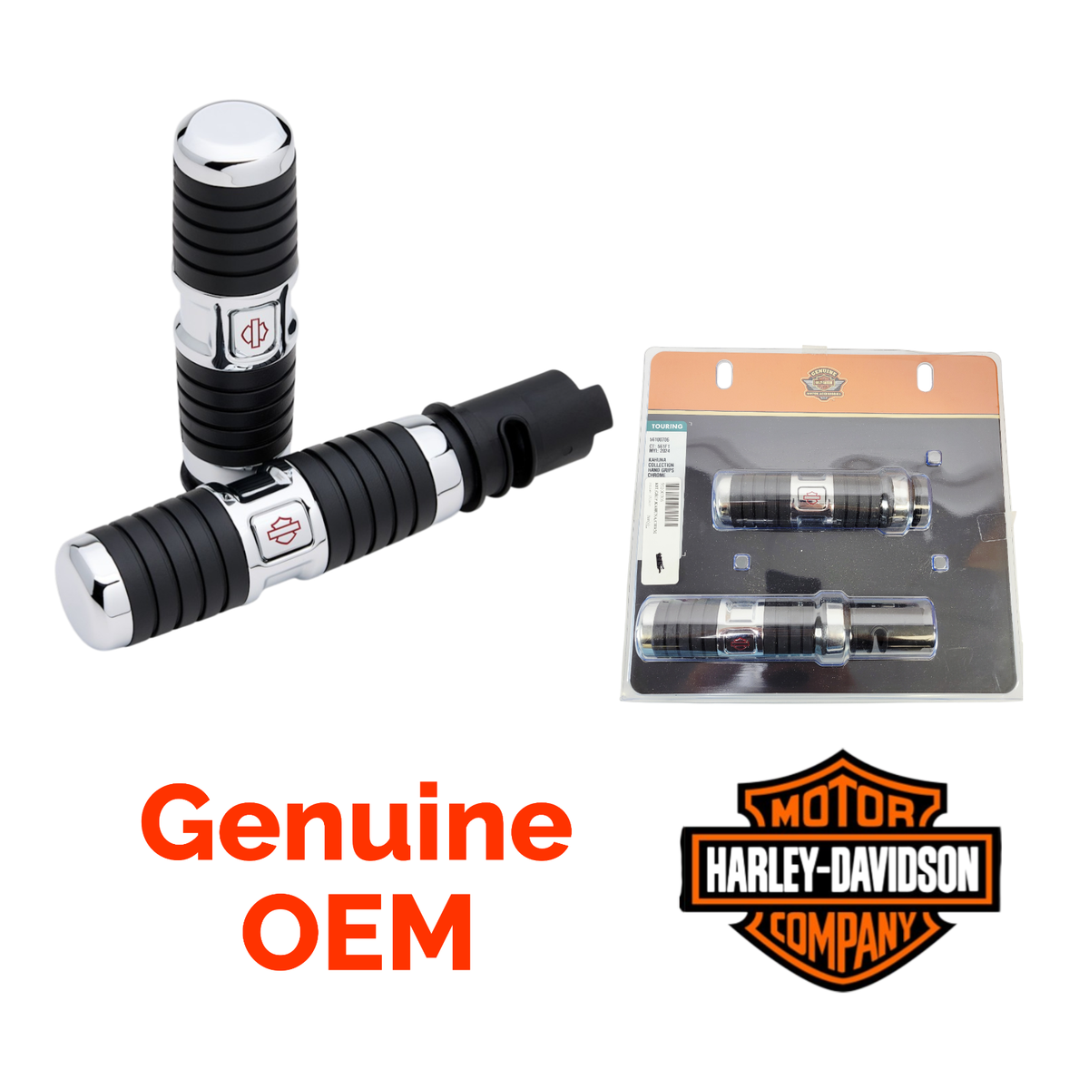 Harley-Davidson 2025 Softail Touring Empire Chrome Hand Grips 1.6