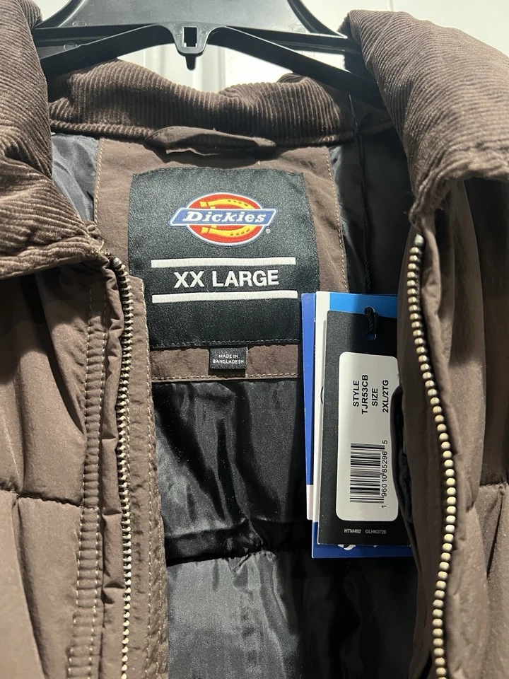 Dickies Overbrook Eisenhower Shell Puffer Jacket Brown NEW Men's Size 2XL - Image 4 of 4