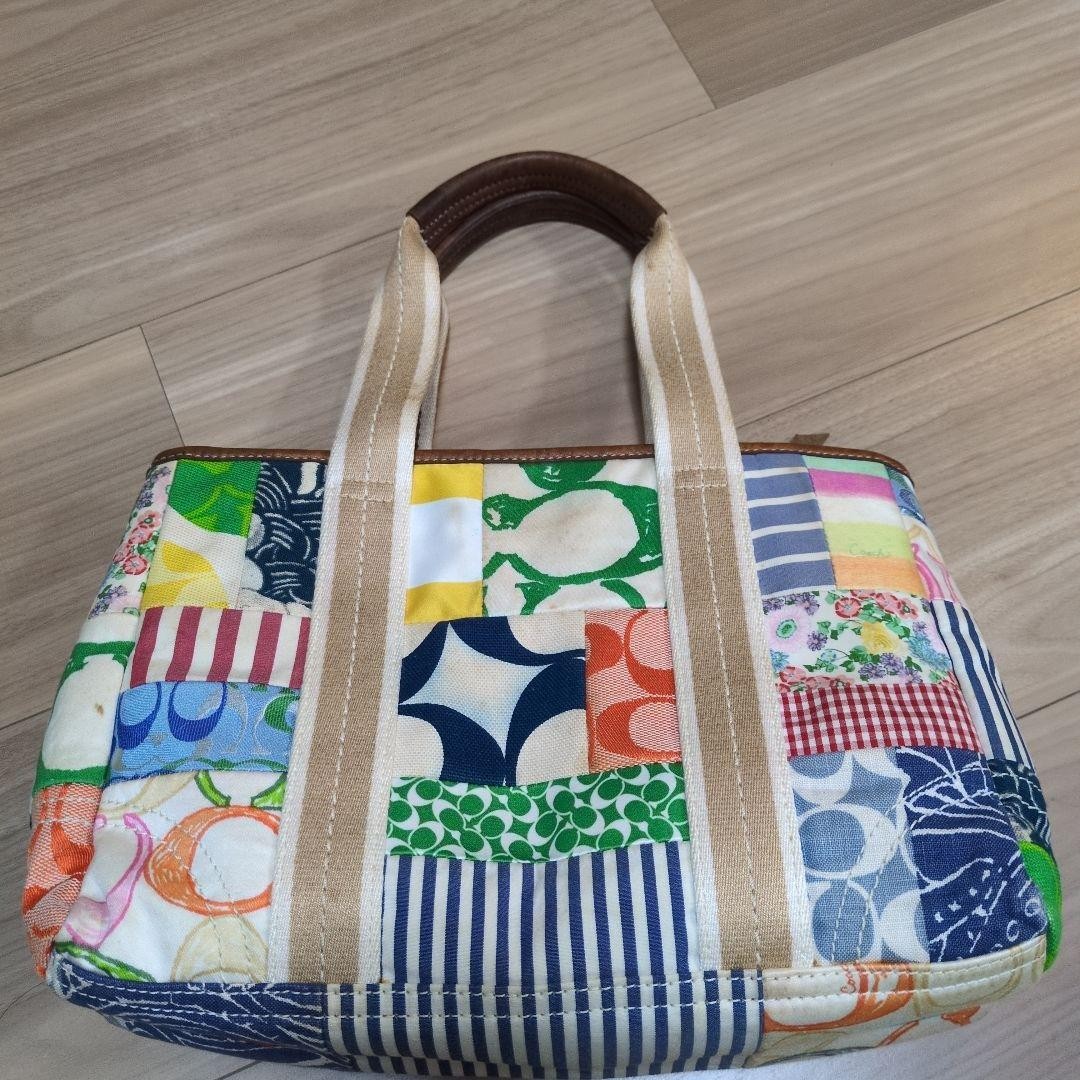 Patchwork design handbag tote bag medium size - image 6