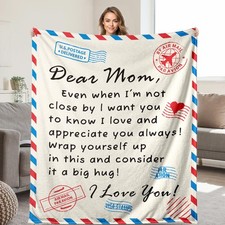 Gifts For Mom Birthday Mothers Day, Daughter Son Flannel Throw Blanket 50x60