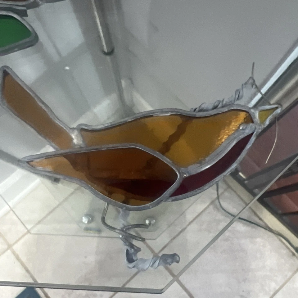 Vidrieras vintage parasol aves grandes lotes de 5 ver foto colgar Foto 4 de 4