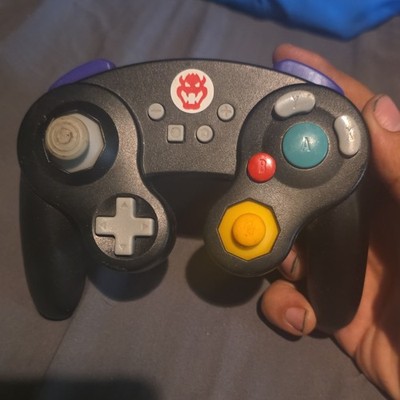 PowerA GameCube Style Wired Controller for Nintendo Switch Black Bowser Logo