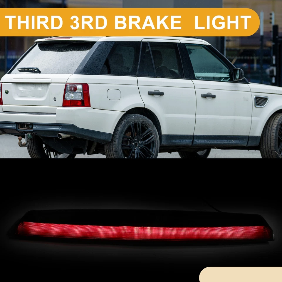 Third Brake Stop Light for Land Rover Range Rover Sport 2006-2009 ABS Black 1 Pc - Image 3 of 4