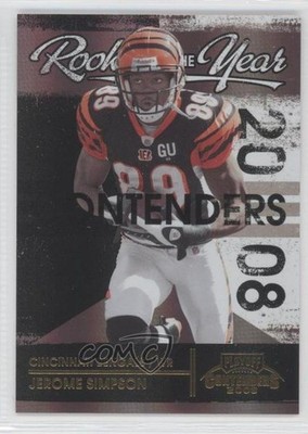 2008 Playoff Contenders Rookie of the Year Black 2/50 Jerome Simpson #25 RC 0b5