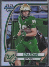 2024 Bowman Chrome University Refractor #161 Sean Atkins - South Florida - MINT