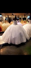 Quinceñera Dress White Size 0-30 Sweetheart Corset Lace On Back With Petty Coat.