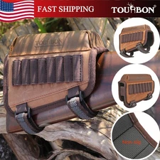 TOURBON Canvas Hunting Rifle Ammo Holder Cheek Rest Comb Riser Buttstock Cover