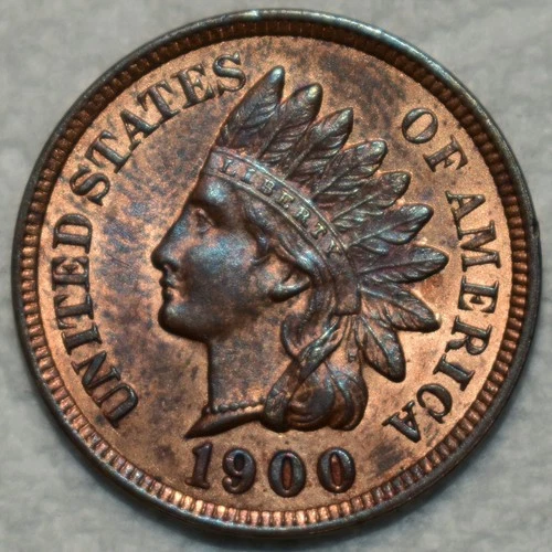 Uncirculated 1900 Indian Head Cent, Sharp specimen.