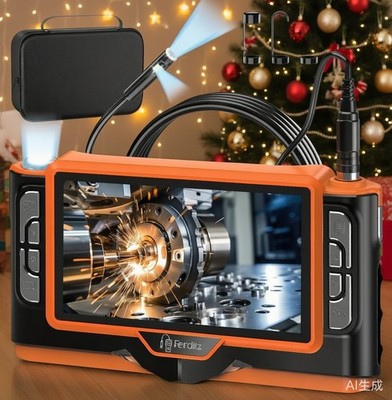 IP68 Endoskopkamera mit 7'' IPS Display, 1920P Doppellinse & LED-Licht für Rohre