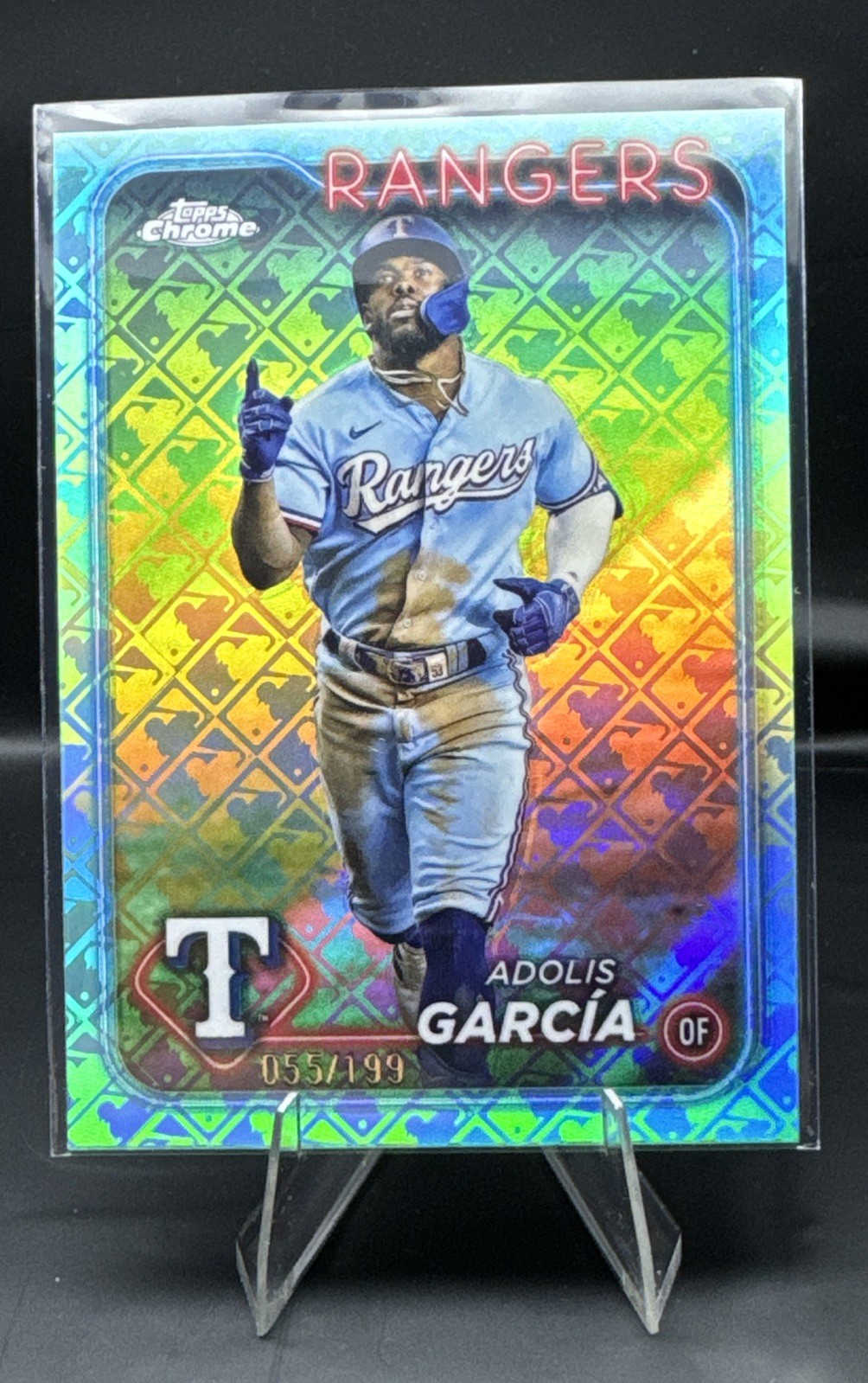 2024 Topps Chrome Logofractor Edition Aqua Refractor /199 Adolis Garcia García