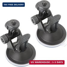 2 Pack Dash Cam Suction Cup Mount with 1/4 Screw Thread Windshield Camera Holder