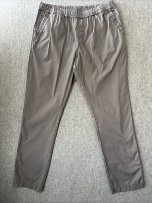PACT Organic Daily Twill Midweight Pant  Mens Large Athletic Straight Fit Tan