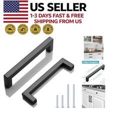 6 Pack 5" Matte Black Stainless Steel Cabinet Pulls