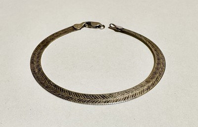 MILOR Armband .925 Sterlingsilber 7 Zoll Fischgrät Italien wunderschön 0552 P
