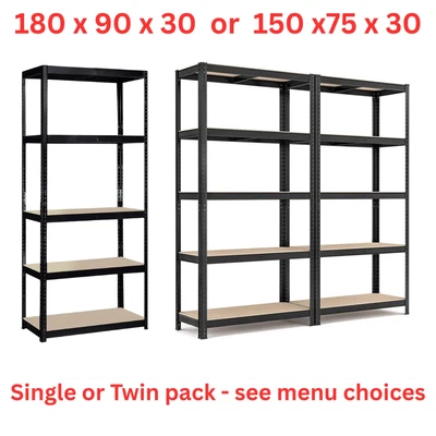 G-Rack Garage Shelving Units 5 Tier Shelf Unit Single Bay or Twin Pack FREEPOST
