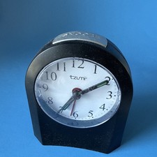 Tzumi Analog Alarm Clock Compact for Travel Uses AA Battery