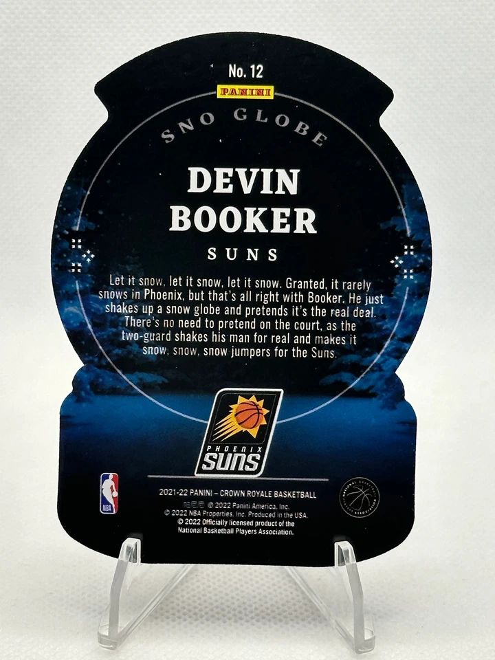 2021-22 Panini Crown Royale #12 Devin Booker (Sno Globe Asia Red) - Image 2 of 2