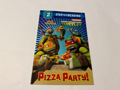Pizza Party! (Teenage Mutant Ninja Turtles) (Step into Reading) - new with stick