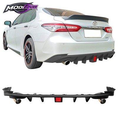 Fits 18-24 Toyota Camry LE XLE Rear Diffuser Valance Lip 3RD Brake Light Tip PP