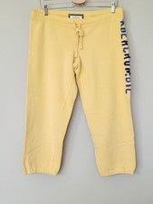 Vintage Y2K Abercrombie Fitch Jogger Sweatpants Women Medium Yellow