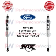 Fox 2.0 Shocks Pair 2-3.5" Front Lift For 17-24 F-250 SD / F-350 Super Duty 4WD