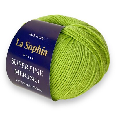 La Sophia Wolle 100% Merino Superfine (17 Mikrometer) 50g Wolle zum Stricken