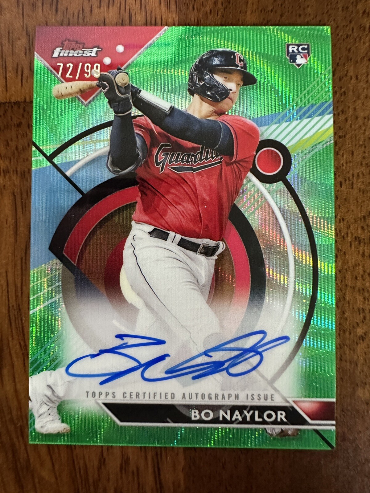 2023 Topps Finest BO NAYLOR Green Wave Refractor Rookie Auto #/99 RC GUARDIANS
