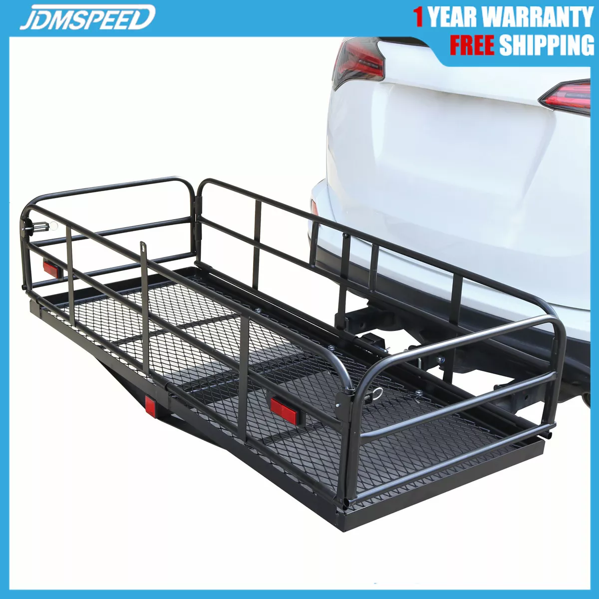 500lbs Car SUV Folding Rack Cargo Basket Trailer Hitch Mount
