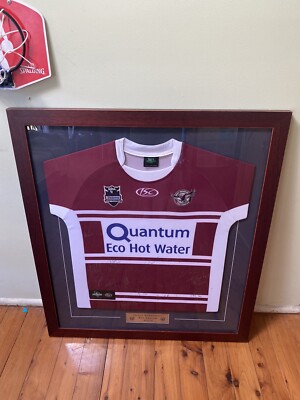 NRL Manly Sea Eagles 2010 team jersey, signed and framed - Main Image
