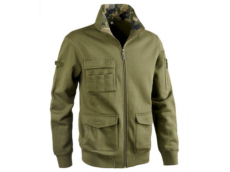 Sudadera Hombre Sequoia Militar Verde de Trabajo Caza Deporte Suéter de Punto