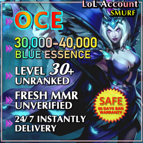 OCE League of Legends 💋 30K - 40K BE Level 30🥇 Instant Send - Zdjęcie 1 z 1