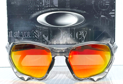 NEW Oakley PLAZMA Grey Smoke POLARIZED Galaxy Ruby Lens Sunglass