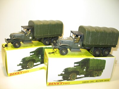 DINKY TOYS, GMC baché militaire + pilote complet version