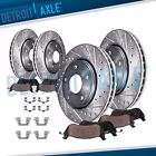 Front Rear Drilled Brake Rotors + Brake Pads for 2004-3008 2009 Nissan Quest