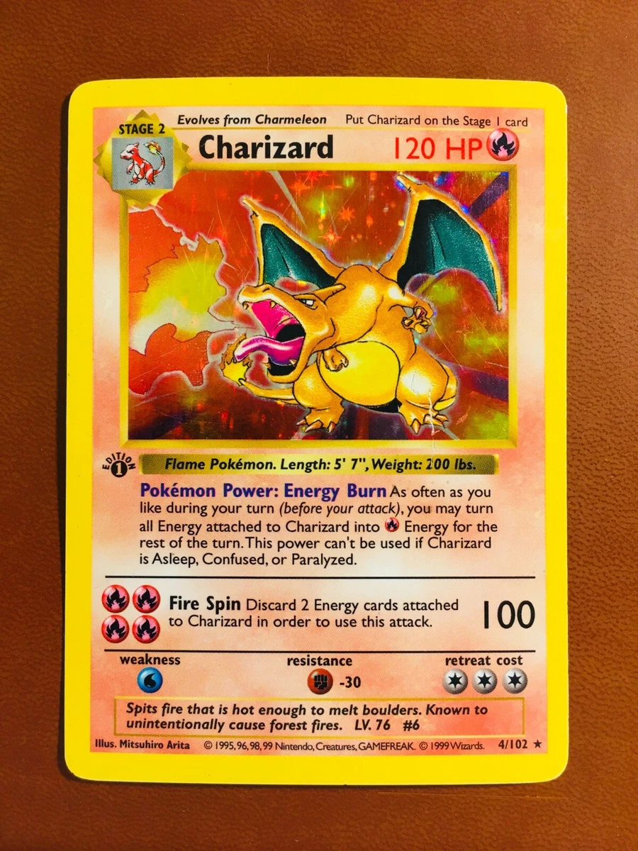 Pokemon Charizard Card Base Set Shadowless Charizard