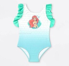 Disney The Little Mermaid Ariel Swimsuit Toddler Girls Size 2T 2 3T 3 4 Swim NWT