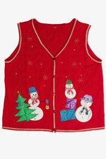Vintage Red Ugly Christmas Vest 62624