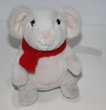 Starbucks Coffee 2010 Huxley Mouse Writer 6" Plush Red Scarf Soft Toy Stuffed
