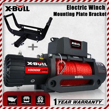 X-bull 10000lb Synthetic Rope Electric Winch Mounting Bracket Trailer Suv Truck X-bull 10000lb Synthetic Rope Electric Winch Mounting Bracket Trailer Suv Truck
