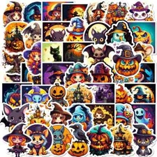 50 Pack of Cute Halloween Stickers for Laptop/Water Bottle/Phone Case