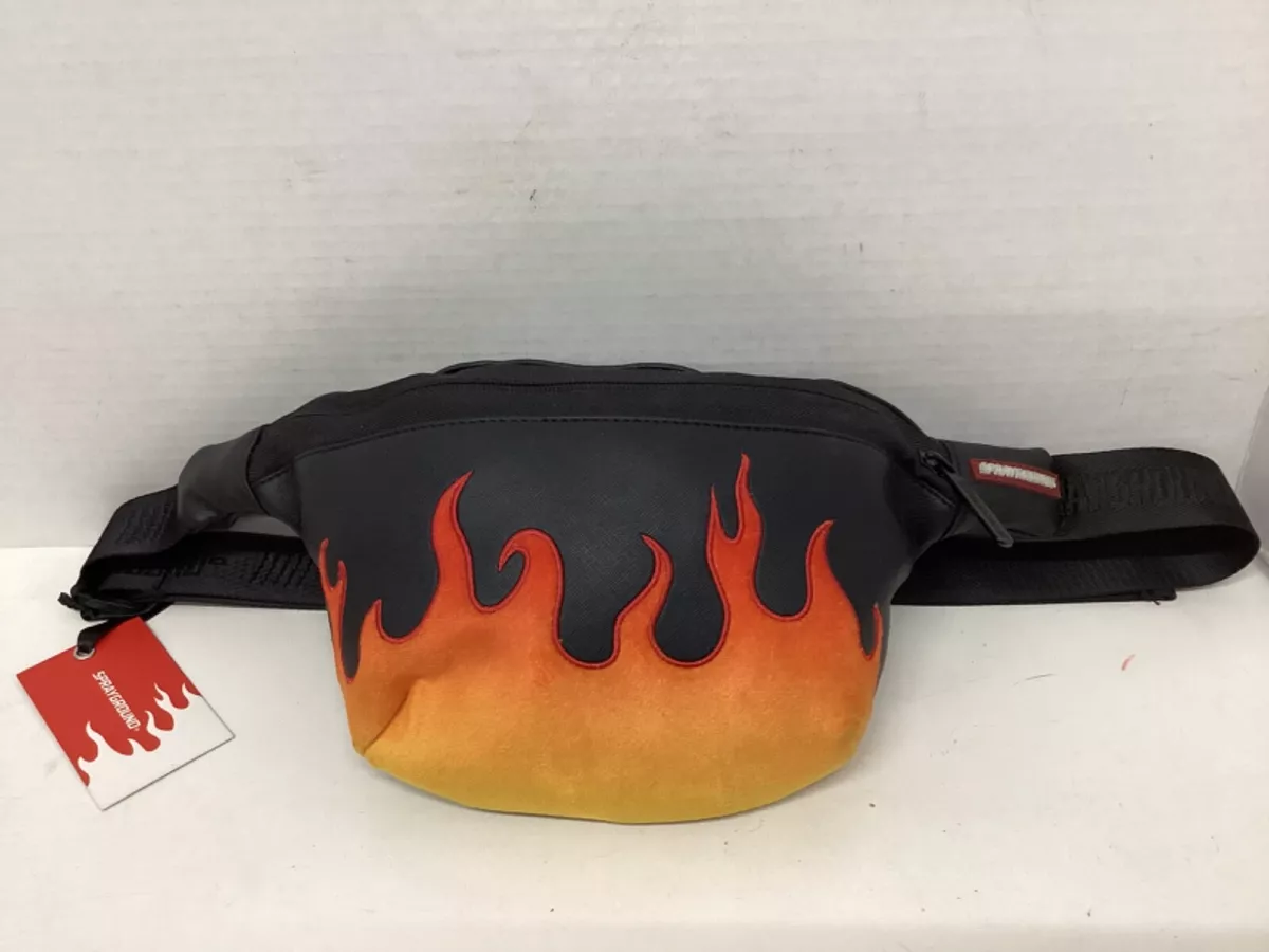 Sprayground Cream Waist Bag/Crossbody Bag Limited Edition Black/Orange New