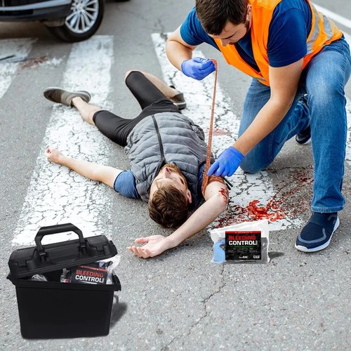 MediTac Bleeding Control First Aid Kit in Plastic Case Emergency Stocked Kit - Picture 5 of 7