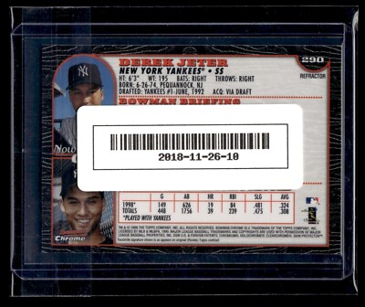1999 Bowman Chrome Refractor #290 Derek Jeter HOF Yankees EX | eBay