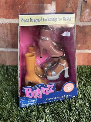  RARE Bratz Girlz Girls Doll Fashion Shoes Pack Of 3 Struttin Style Sasha NEW