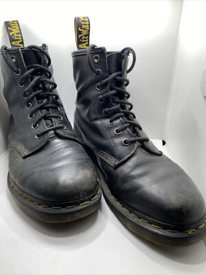Dr Doc Martens Men\'s Air Wair Combat Boots SZ 8 Black Leather Waterproof Utility Unisex Dr. Martens Unisex 6 main image 3